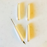 Vintage Pearly White Long Drop Pendant Tops 《A964》