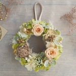Petite Couronne＜Citron vert＞＊受注制作＊幸せ舞い込むミニリース ＊プリザーブドフラワー＊花＊ギフト＊春リース＊記念日＊結婚祝い＊新築祝い