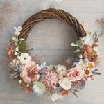 【特集掲載】Lune Bonheur ＜Rose nature＞ ＊受注制作＊ハーフムーンリース＊プリザーブドフラワー＊リース＊お花＊ギフト＊結婚祝い＊記念日