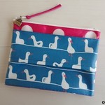 ポケットティッシュポーチ　* duck × ドット　col. pink