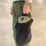 NEON KNOT BAG - yellow×stripe【M】（ネオンノットバック イエロー×ストライプ）