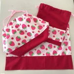  🍓入園準備🍓苺のお弁当袋&コップ袋&ランチョンマット