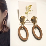 ウッドピアス 木のピアス 木ピアス