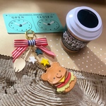 [レザーバッグチャーム]くまくまバーガー