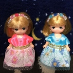 ミキちゃんマキちゃん 花柄キラキラドレス