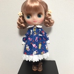 ミディ用ウサギいっぱいワンピセット