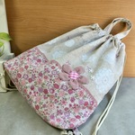 【LLサイズ】お花のリュック型体操着入れ