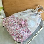【LLサイズ】お花のリュック型体操着入れ