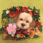 chaoos様ご予約品 羊毛フェルトウチの子ブローチ