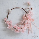 フリフリ桜のふんわりリースφ23cm