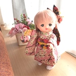 メルちゃんの着物セット*ピンクに梅の花