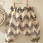 ラスト1点!再再再販♪90サイズ✳︎キッズサルエルパンツ✳︎しましま白