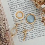 アンティーク ボタンピアス ボタンイヤリング レトロボタン