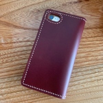 本革スマホケース  iPhone 7 iPhone8 用 手縫い 手帳型