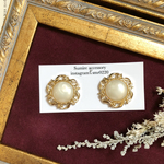 antique button pierce/earring