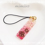 [S6]ドライフラワー・クローバー（ストラップ）＊Pink