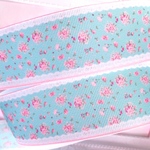 【8354】2m350円 38mm幅 グログランリボン フラワー 花柄 小花