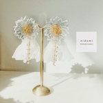 flower dress * white ［earring/pierce］