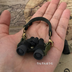  再再再再再再再再再再再再販 ミニチュア双眼鏡ストラップ 黒&オリーブ 黒ベルトタイプ