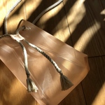 ベージュメッシュバッグ