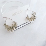 【resale】smoky glass bijou hoop＊ear accessory