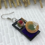 ひな祭り　桜餅お抹茶セット　片耳ピアス