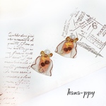 cherry tyrolean tape ピアスorイヤリングor樹脂ピアス