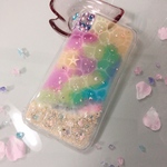【完成作品】光る 春色 パステルカラー 海柄 海辺のiPhoneX/XSケース
