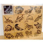 お魚スタンプセット・布対応インク付き