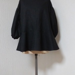 ハーフリネン　ペプラム　ブラウス👗