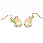 雪うさぎとサクラのピアス