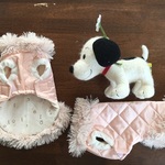 個人受注商品　mona-0311様専用、ピンクのサテン犬服XS 