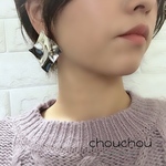 スクエア シルバーピアス
