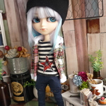 イスルサイズポケット付サルエルパンツ(紺)