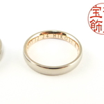 【刻印無料】純チタン（ titanium）内側ピンクゴールド色「#ペアリング #結婚指輪」