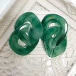限定SALE♡大ぶり♡アクリルチェーンピアス【グリーン】