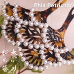 和 髪飾り 雪の松青海波 かんざし 大ぶり 簪 訪問着 べっ甲調 着物 振袖 卒業式 婚礼用  バチ型 オリジナル 