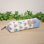 服を着たねこ＊ペンケース＊ブルー系