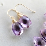 18K　pinkamethyst pierce[kgf0597]