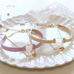 <15color>シンプルハート＊スエードブレスレット