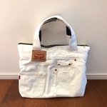 デニムリメイクバッグ White 