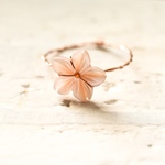 [K14gf] 桜 シェル ピンク10mm *ピンクゴールドフィルド巻きリング