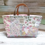 【sale】リバティパッチ＊大きめトート型小物入れ＊ピンク