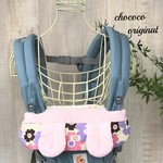 【受注生産】　ふわふわ エルゴ耳付ネックパッド*フードカバー（汗取り）一体型