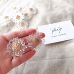 【送料無料】春夏新作 クリアフラワーのピアス/イヤリング
