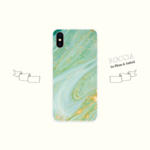iphoneXR ケース ハード TPU スマホケース 05 大理石 グリーン