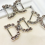 206▪️▪️ラインストーン バックルリボンセンターパーツ▪️リボンバックル▪️3個セット