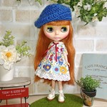 OUTLET＊No.15 白地にカラフルな花柄ワンピ