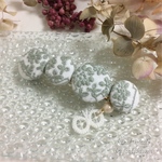 ミナペルホネン☆くるみボタンのバレッタ☆ヘアクリップ☆no.250