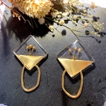 真鍮レジンピアス✴︎イヤリング